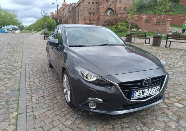 Mazda 3 cena 33900 przebieg: 235000, rok produkcji 2014 z Grudziądz małe 56